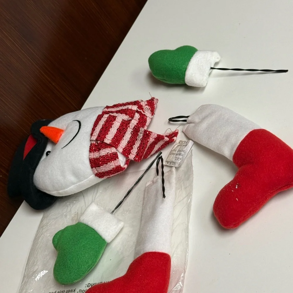 Snowman 5 Piece Christmas Wreath Decor Picks Kit